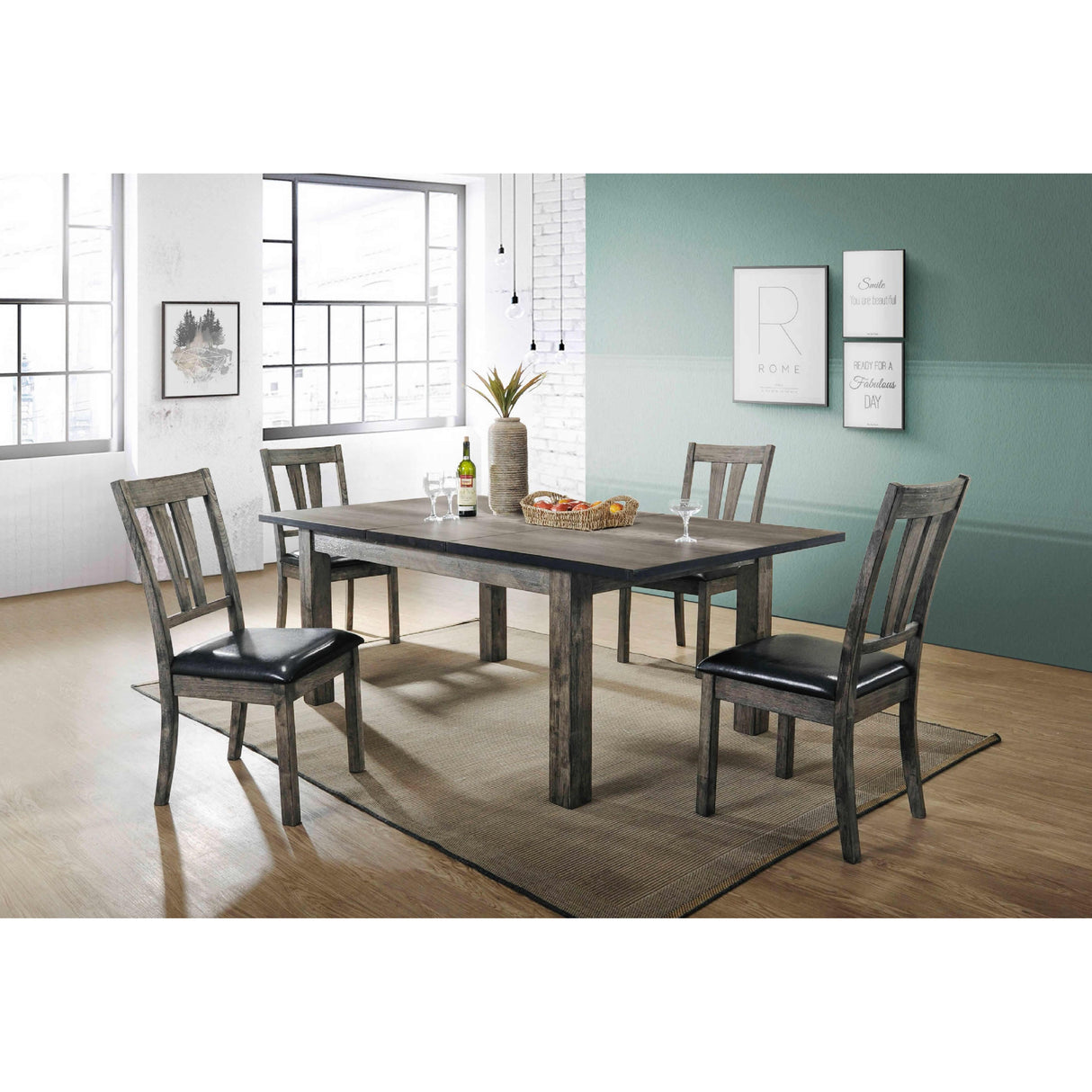  Elements International Nathan Dining Chair DNH100SCPVS IMAGE 3