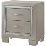  Elements International Platinum 2-Drawer Kids Nightstand LT111NS IMAGE 1