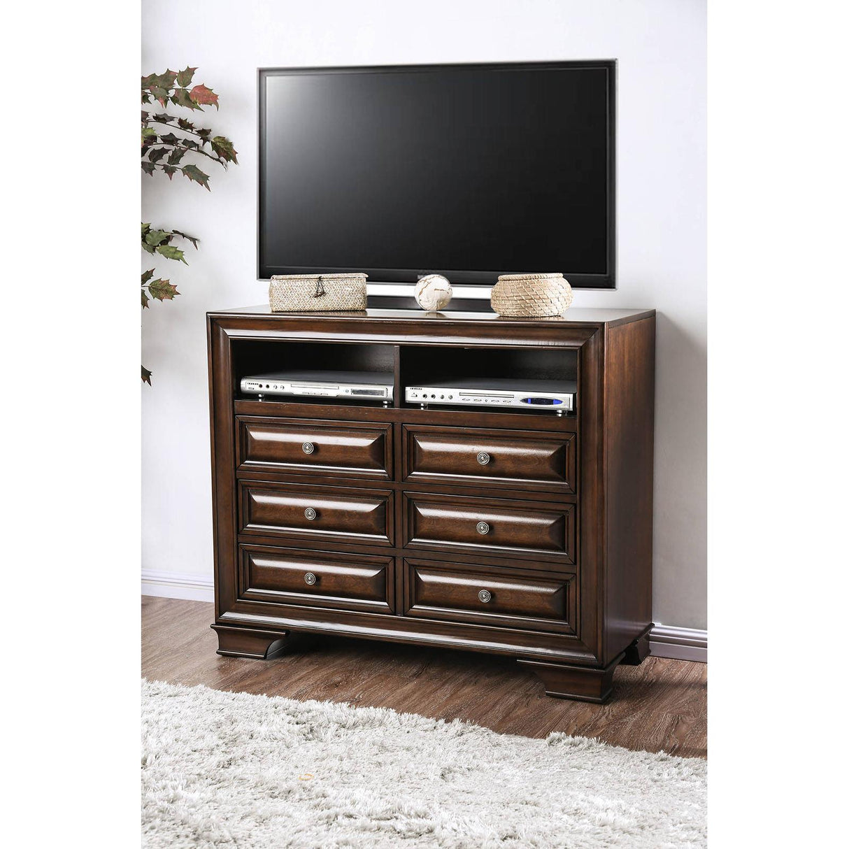  Furniture of America Brandt 6-Drawer Media Chest CM7302CH-TV IMAGE 2