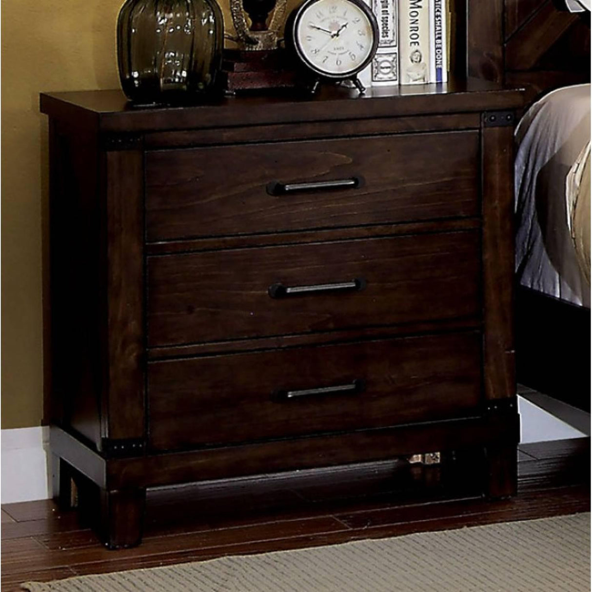  Furniture of America Bianca 3-Drawer Nightstand CM7734N IMAGE 2