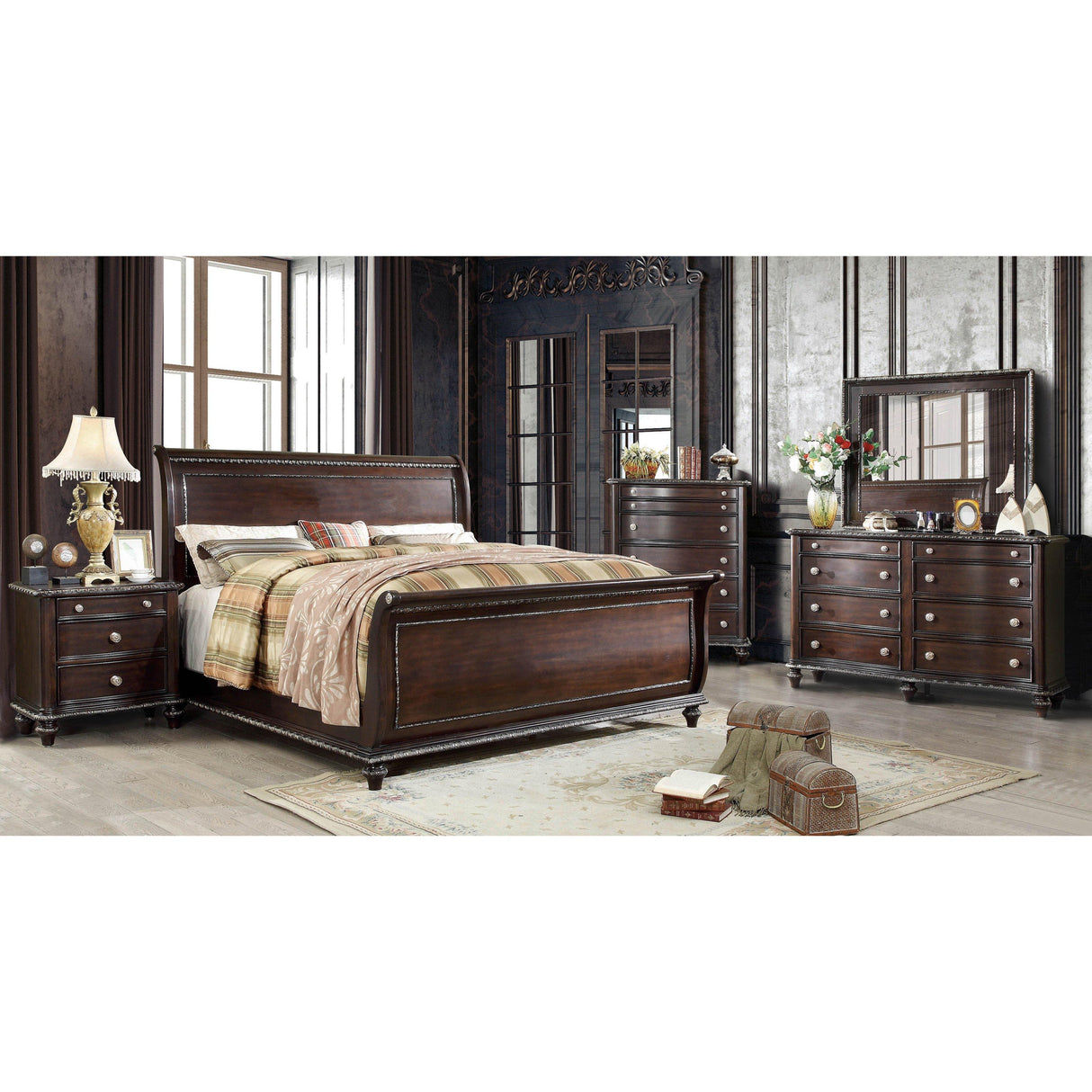  Furniture of America Europa Queen Sleigh Bed CM7389Q-BED IMAGE 6