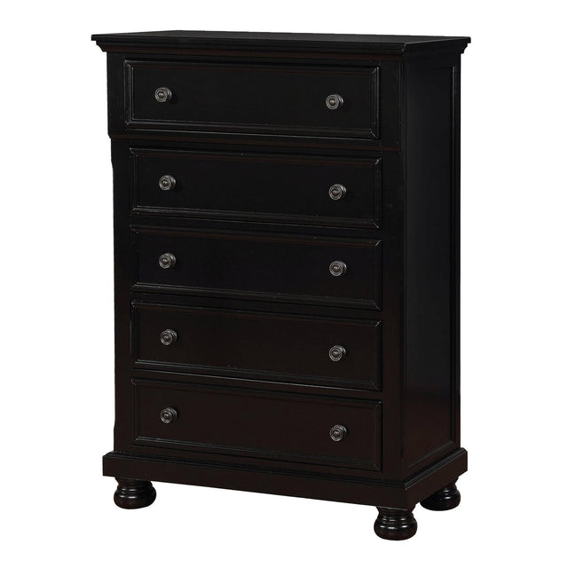  Furniture of America Castor 5-Drawer Chest CM7590BK-C IMAGE 1