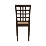  Coaster Furniture Kelso 190822 Lattice Back Dining Side Chair - Cappuccino (Set of 2) IMAGE 6