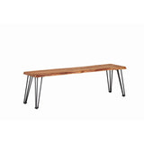  Coaster Furniture Sherman 190913 Wood Dining Bench - Natural Acacia IMAGE 1