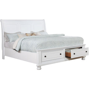 Furniture of America Castor King Platform Bed with Storage CM7590WH-EK-BED IMAGE 1