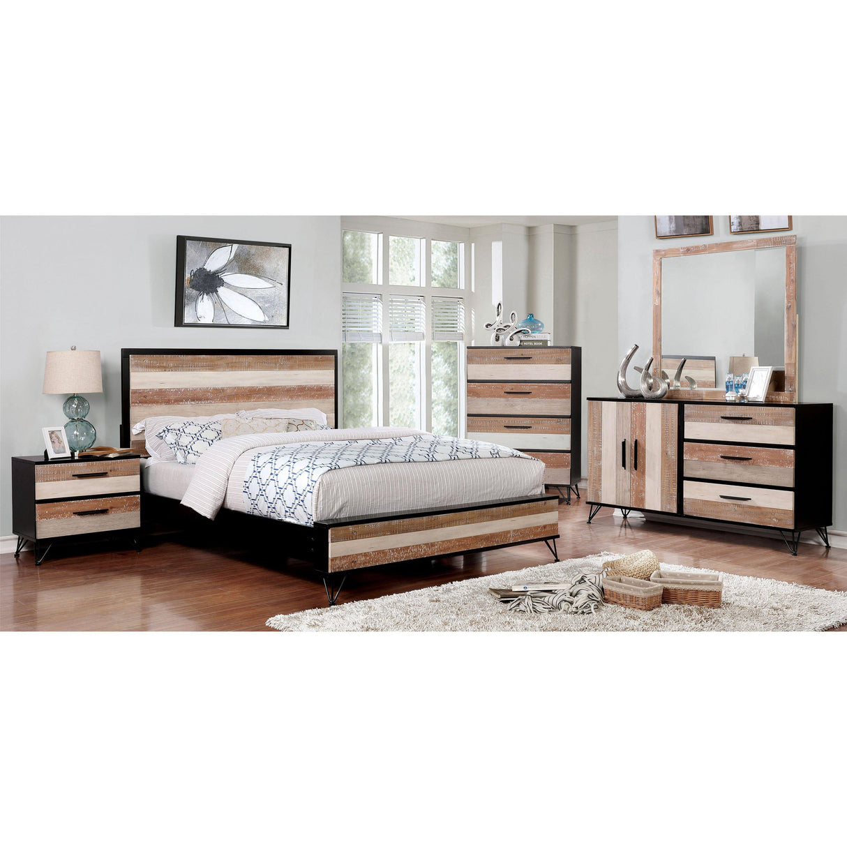  Furniture of America Haddel King Panel Bed CM7592EX-EK-BED IMAGE 3