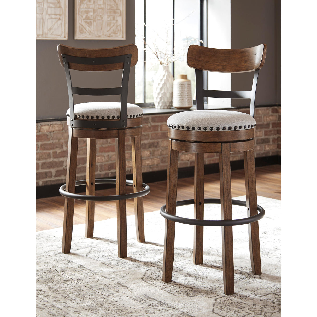  Signature Design by Ashley Valebeck Pub Height Stool D546-430 IMAGE 4