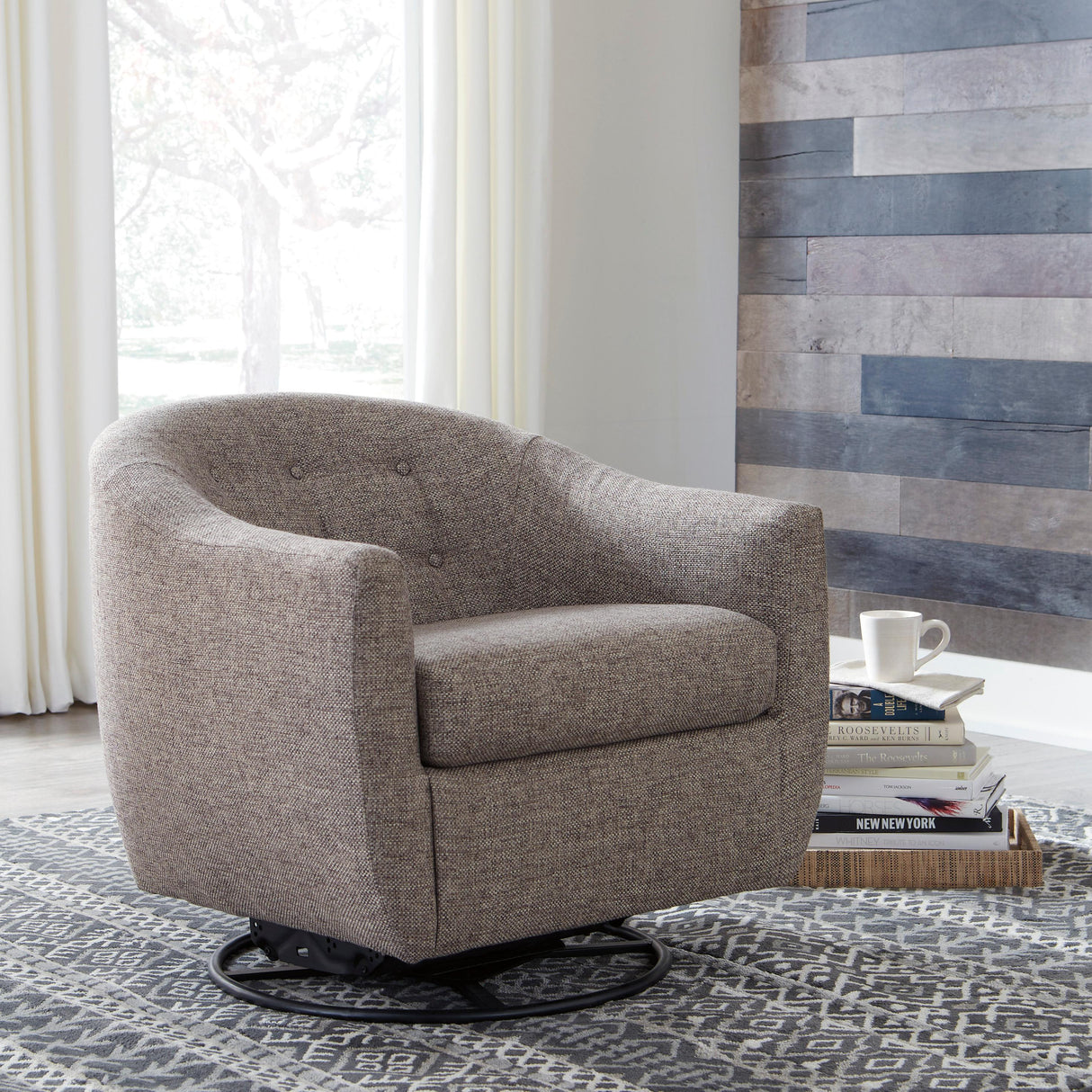  Signature Design by Ashley Upshur Swivel Glider Fabric Accent Chair A3000003 IMAGE 6