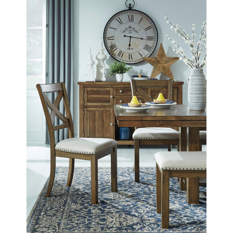  Signature Design by Ashley Moriville Dining Table with Trestle Base D631-45 IMAGE 7