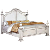  Furniture of America Hesperos Queen Poster Bed CM7798WH-Q-BED IMAGE 1