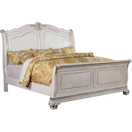  Furniture of America Isidora Queen Sleigh Bed CM7799WH-Q-BED IMAGE 1