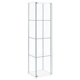  Coaster Furniture Bellatrix 951072 4-shelf Clear Glass Curio Cabinet - White IMAGE 1