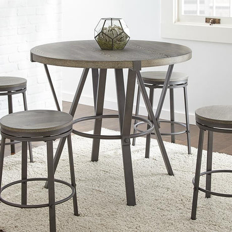  Steve Silver Furniture Round Portland Counter Height Dining Table with Pedestal Base OR420PT IMAGE 4
