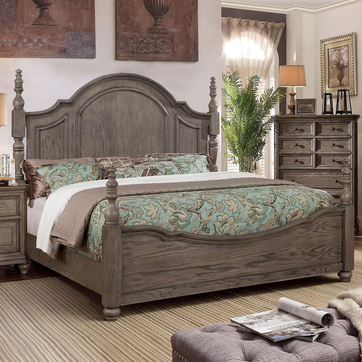  Furniture of America Audrey California King Poster Bed CM7729CK-BED IMAGE 2