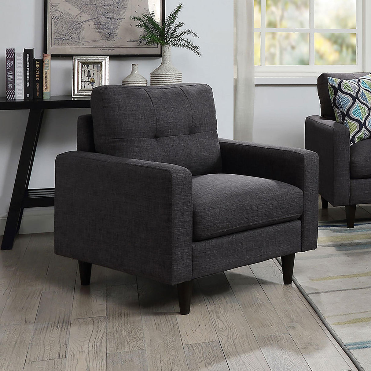 Watsonville Tufted Back Chair Grey
