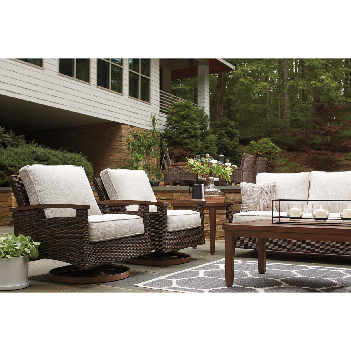  Signature Design by Ashley Paradise Trail P750-821 Swivel Lounge Chair IMAGE 9