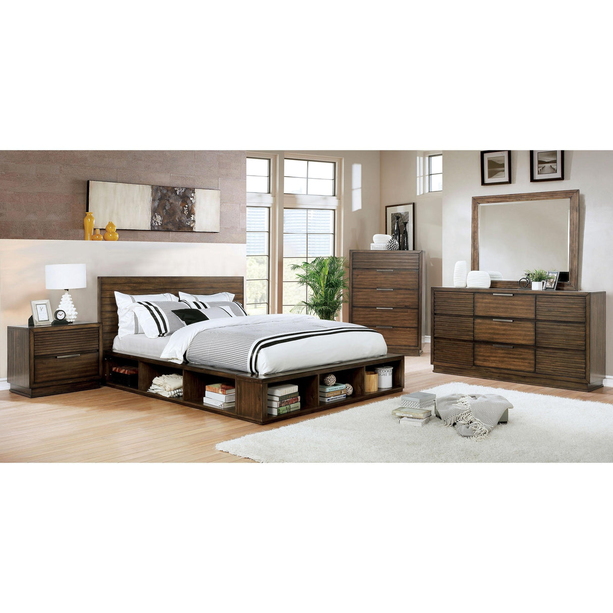  Furniture of America Torino Queen Panel Bed with Storage CM7543Q-BED IMAGE 2