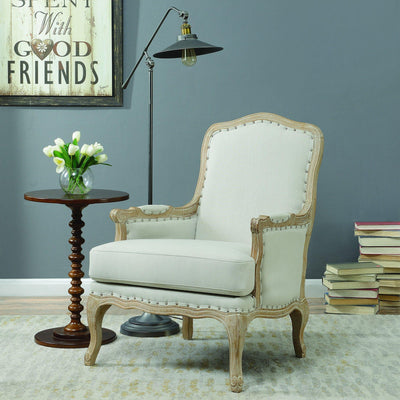  Elements International Artesia Stationary Fabric Accent Chair UAZ540100G IMAGE 1