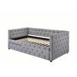  Coaster Furniture Mockern 302161 Upholstered Twin Daybed with Trundle - Grey IMAGE 1