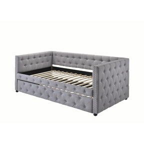  Coaster Furniture Mockern 302161 Upholstered Twin Daybed with Trundle - Grey IMAGE 1