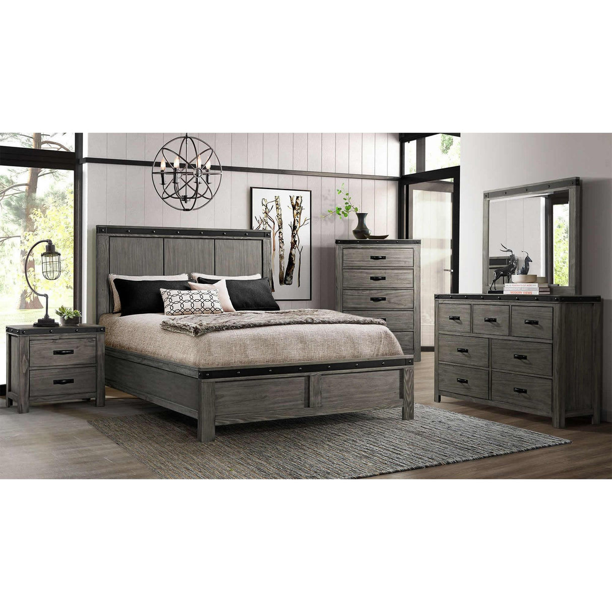  Elements International Wade 2-Drawer Nightstand WE600NS IMAGE 2