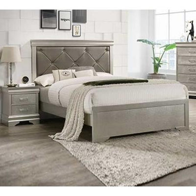  Crown Mark Amalia Queen Upholstered Panel Bed B6910-Q-HBFB/B6910-KQ-RAIL IMAGE 1