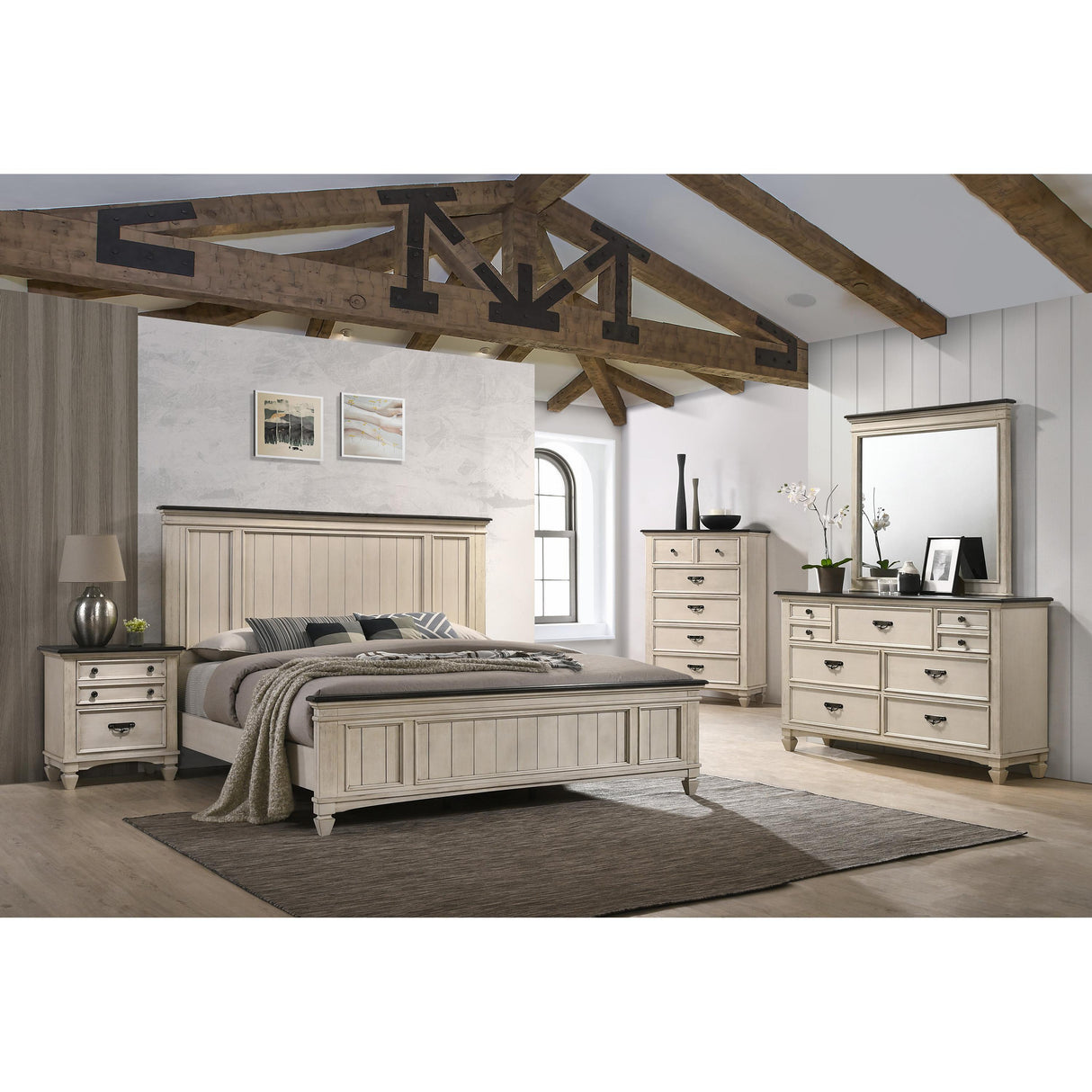  Crown Mark Sawyer King Panel Bed B9100-K-HBFB/B9100-KQ-RAIL IMAGE 2