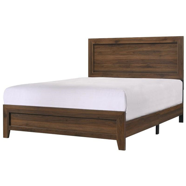 Crown Mark Millie King Panel Bed in Brown Cherry image