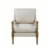  Coaster Furniture Dempsy 903058 Upholstered Accent Chair with Casters - Beige IMAGE 2