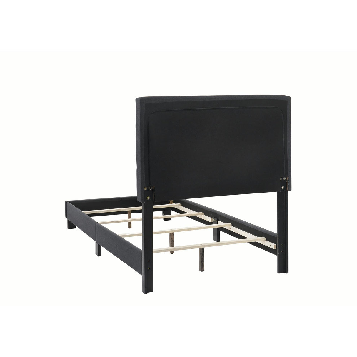  Coaster Furniture Mapes 305746T Upholstered Twin Panel Bed - Charcoal IMAGE 3