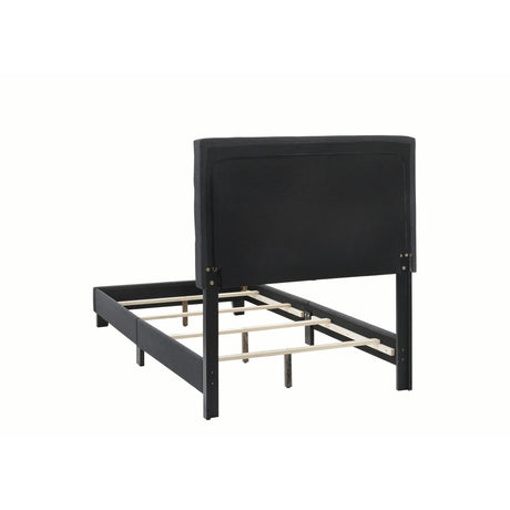  Coaster Furniture Mapes 305746T Upholstered Twin Panel Bed - Charcoal IMAGE 3