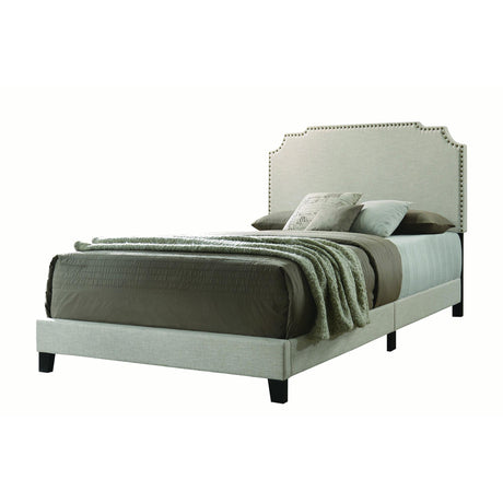  Coaster Furniture Tamarac 310061F Upholstered Full Panel Bed - Beige IMAGE 1