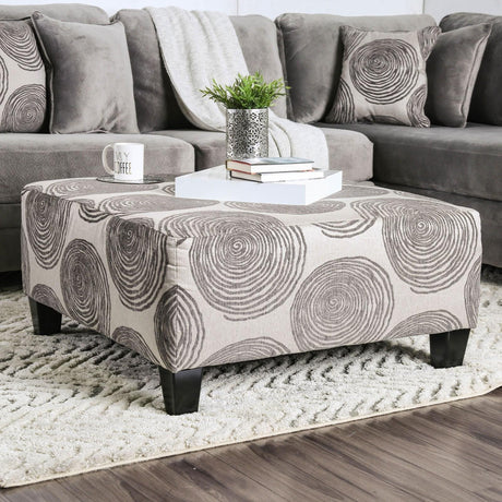  Furniture of America Bonaventura Fabric Ottoman SM5142GY-OT IMAGE 1