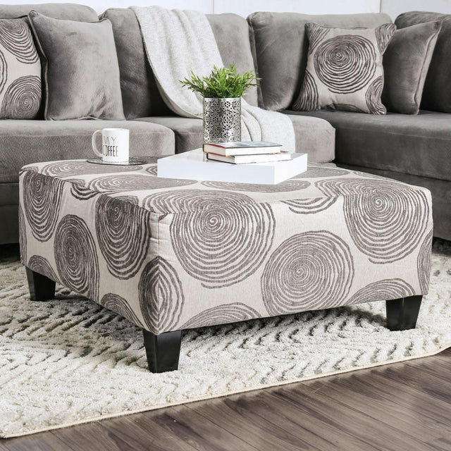  Furniture of America Bonaventura Fabric Ottoman SM5142GY-OT IMAGE 1