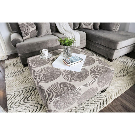  Furniture of America Bonaventura Fabric Ottoman SM5142GY-OT IMAGE 2