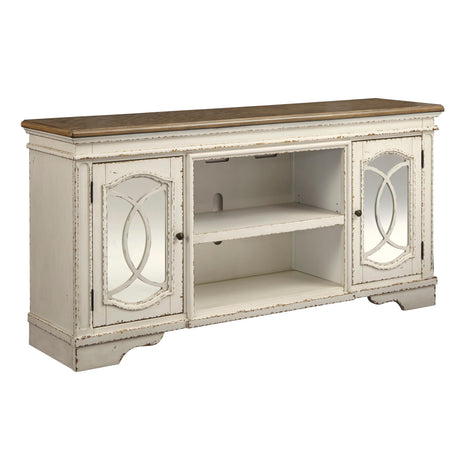  Signature Design by Ashley Realyn TV Stand with Cable Management W743-68 IMAGE 1
