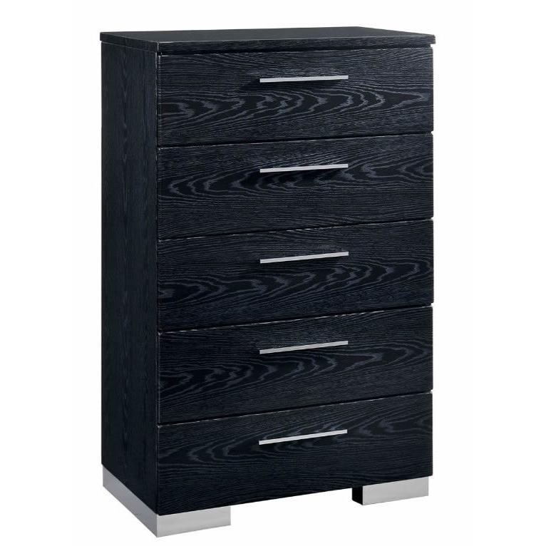  Furniture of America Christie 5-Drawer Chest CM7550BK-C IMAGE 1