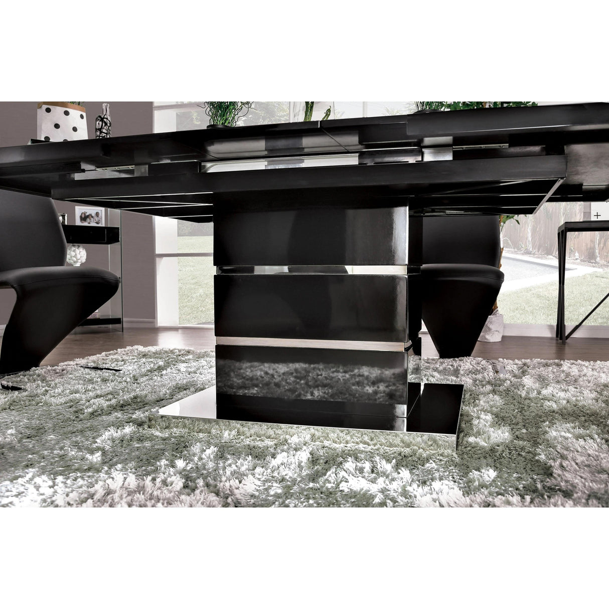  Furniture of America Midvale Dining Table with Pedestal Base CM3650BK-T-TABLE IMAGE 8