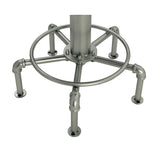  Furniture of America Round Helene Adjustable Height Dining Table with Glass Top and Pedestal Base CM3378RT-TABLE IMAGE 4
