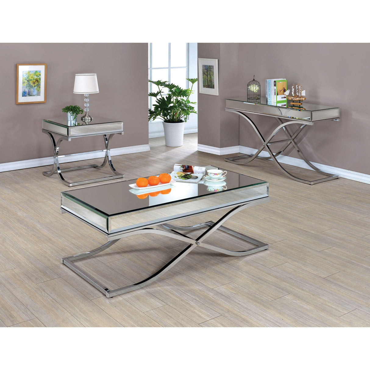  Furniture of America Sundance Sofa Table CM4230CRM-S IMAGE 5
