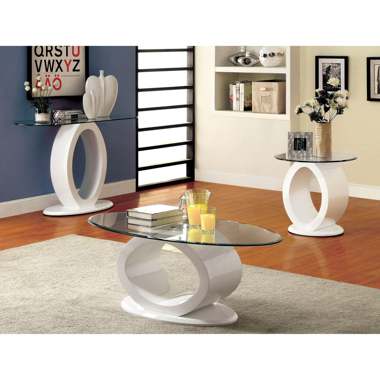  Furniture of America Lodia Coffee Table CM4825WH-C IMAGE 2