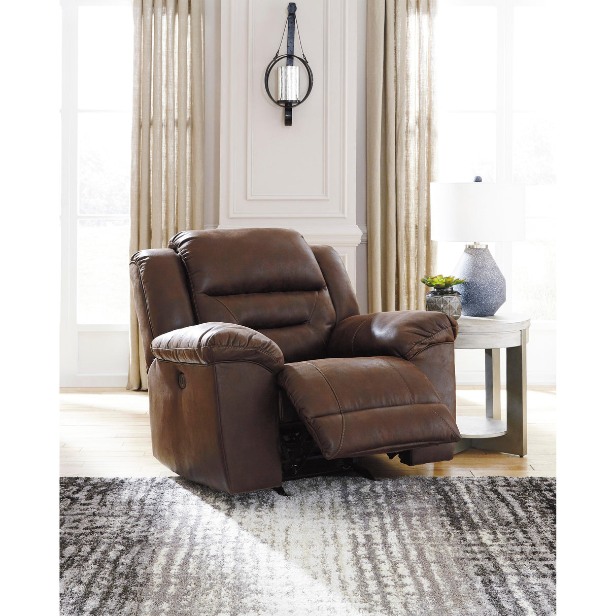  Signature Design by Ashley Stoneland Power Rocker Leather Look Recliner 3990498 IMAGE 6