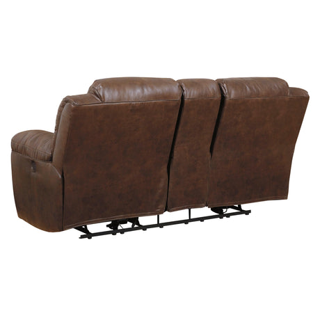  Signature Design by Ashley Stoneland Power Reclining Leather Look Loveseat with Console 3990496 IMAGE 3