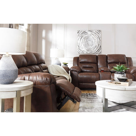  Signature Design by Ashley Stoneland Power Reclining Leather Look Loveseat with Console 3990496 IMAGE 8