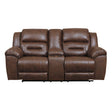  Signature Design by Ashley Stoneland Reclining Leather Look Loveseat with Console 3990494 IMAGE 1