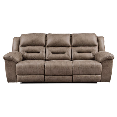  Signature Design by Ashley Stoneland Power Reclining Leather Look Sofa 3990587 IMAGE 1