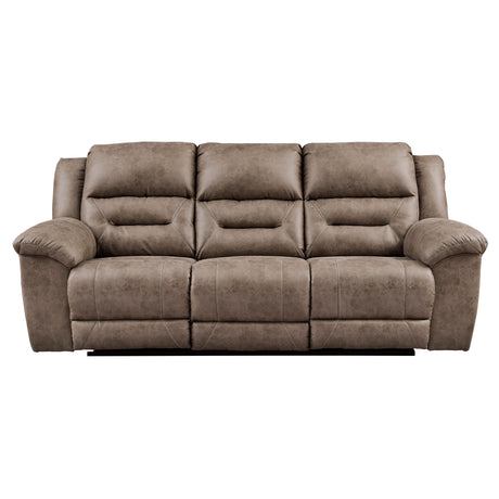  Signature Design by Ashley Stoneland Power Reclining Leather Look Sofa 3990587 IMAGE 1