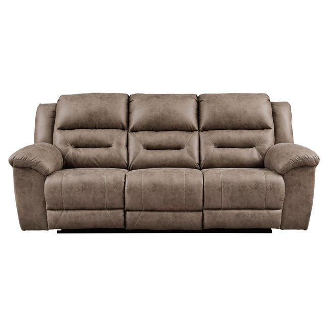  Signature Design by Ashley Stoneland Reclining Leather Look Sofa 3990588 IMAGE 1