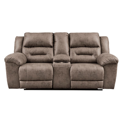  Signature Design by Ashley Stoneland Power Reclining Leather Look Loveseat with Console 3990596 IMAGE 1