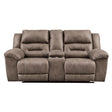  Signature Design by Ashley Stoneland Power Reclining Leather Look Loveseat with Console 3990596 IMAGE 1